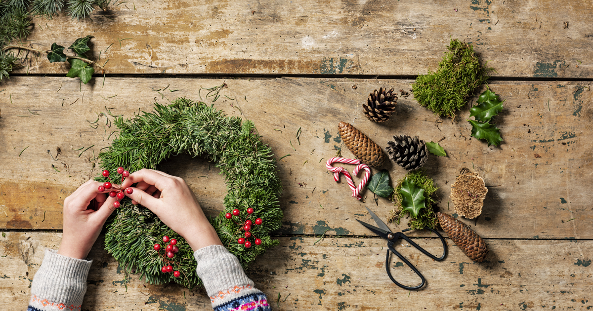 Coronas De Navidad Hechas A Mano Para Puertas Manualidades Infantiles