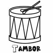Dibujo para colorear de un tambor