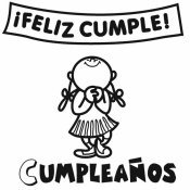 Dibujo de un cartel de cumpleaños para pintar