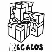 Dibujo para colorear de regalos de cumpleaños