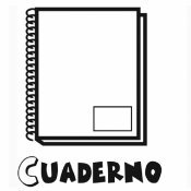 Dibujo para imprimir y pintar de un cuaderno