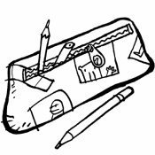Dibujo de un estuche para pintar