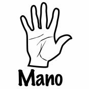 Dibujo para imprimir y colorear de una mano