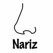 Dibujo de una nariz para pintar