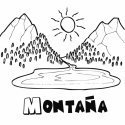 Dibujo de una montaña para imprimir y colorear