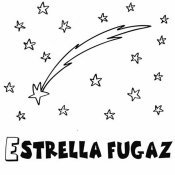 Dibujo para pintar de una estrella fugaz