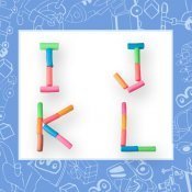 Letras con bloques de plastilina para jugar y aprender