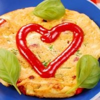 Tortitas decoradas con un corazón