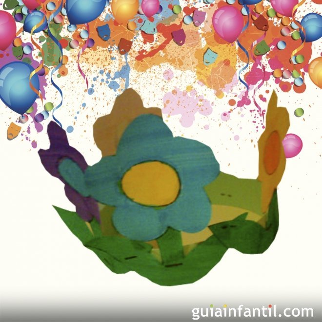 Corona de flores. Manualidades de Carnaval para niños - Ideas de ...