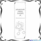 Recordatorios de Primera Comunión para pintar. Marcapáginas niña ángel