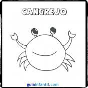Dibujo de un cangrejo para pintar con los niños