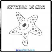 Dibujo de una estrella de mar para pintar con los niños