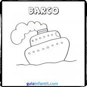 Dibujo de un barco para pintar con los niños