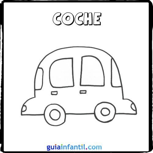 Dibujo de un coche para pintar con los niños