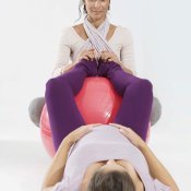 Respiración y ejercicio con pelota para la embarazada
