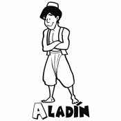 Dibujo para colorear de AladdÃn