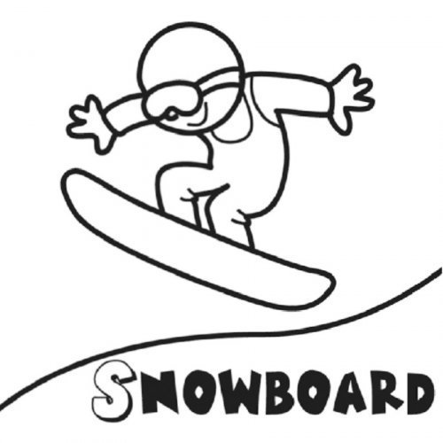 Dibujo para imprimir y colorear de snowboard - Dibujos para ...