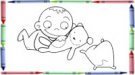 Dibujos de bebés para colorear con los niños