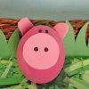 Cerdito rosa, manualidades infantiles con huevos