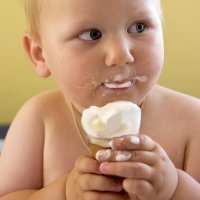 Helado de leche materna para bebés