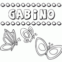 Gabino: dibujos de los nombres para colorear, pintar e imprimir