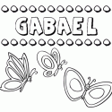 Gabael: dibujos de los nombres para colorear, pintar e imprimir