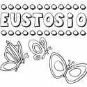 Eustosio: dibujos de los nombres para colorear, pintar e imprimir