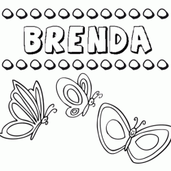 Brenda: dibujos de los nombres para colorear, pintar e imprimir