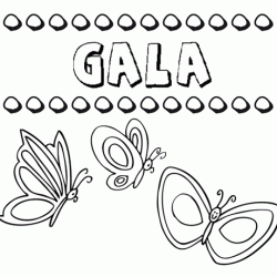 Gala: dibujos de los nombres para colorear, pintar e imprimir