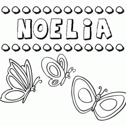 Noelia: dibujos de los nombres para colorear, pintar e imprimir