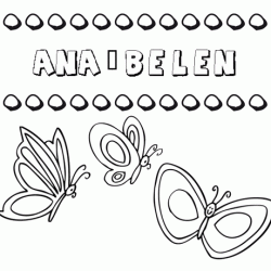 Ana belen: dibujos de los nombres para colorear, pintar e imprimir