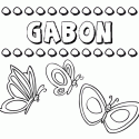 Gabon: dibujos de los nombres para colorear, pintar e imprimir