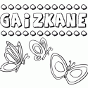Gaizkane: dibujos de los nombres para colorear, pintar e imprimir