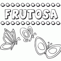 Frutosa: dibujos de los nombres para colorear, pintar e imprimir