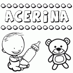 Dibujo del nombre Acerina para colorear, pintar e imprimir