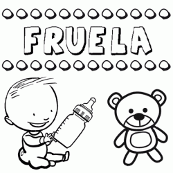 Dibujo con el nombre Fruela para colorear, pintar e imprimir