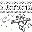 Dibujo con el nombre Eustosia para colorear, pintar e imprimir