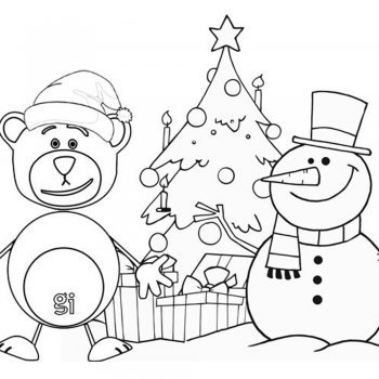 Postales de Navidad con Traposo para imprimir y colorear