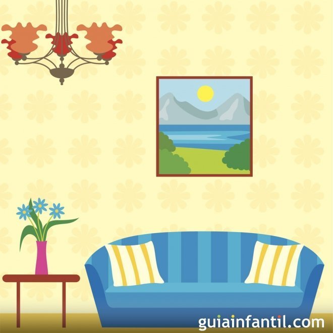 Dibujos para colorear de objetos del salón