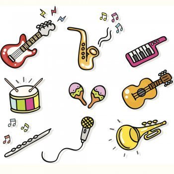 Dibujos para colorear de instrumentos de música