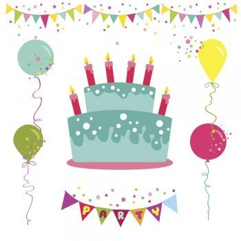 Dibujos para colorear de fiesta de cumpleaños