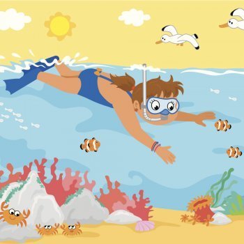 Dibujos para colorear de la playa
