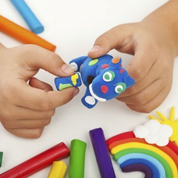 Animales de granja de plastilina para niños