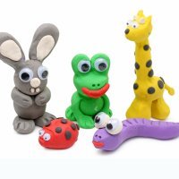 Animales de la selva de plastilina. Manualidades infantiles
