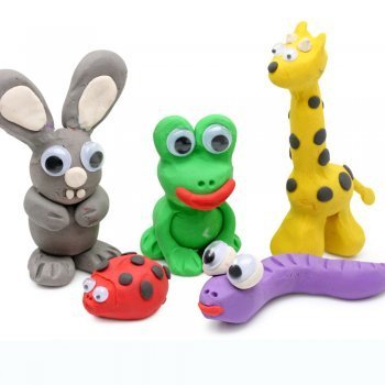 Animales de la selva de plastilina. Manualidades infantiles