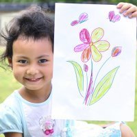 Dibujos de flores para colorear con los niños