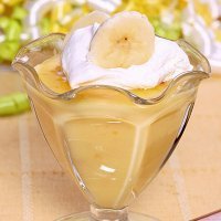 Mousse de plátano, postre dulce y ligero