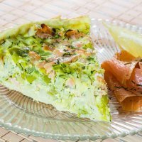 Quiche de salmón ahumado y puerros para toda la familia