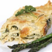 Lasaña de pollo y espinacas para los niños