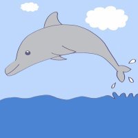 Dibujos infantiles de animales marinos. Cómo dibujar un delfín